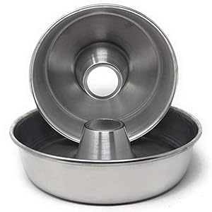 Space Home – Set van 2 Bakvorm Savarin – Ronde Cakevorm – Aluminium – Antiaanbaklaag – Diameter 24 & 28 cm