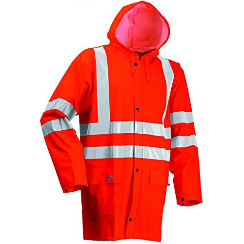 Lyngsoe LR9055-05-S Size Small PU/PVC Jacket - Hi-Viz Orange