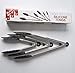 Vivree Kitchen Tongs Set - Salad & Grill Stainless Steel Serving Tongs with Silicone Tips - 9