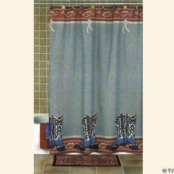 Amazon Com Otc Cowboy Boots Decor Western Shower Curtain Bathroom