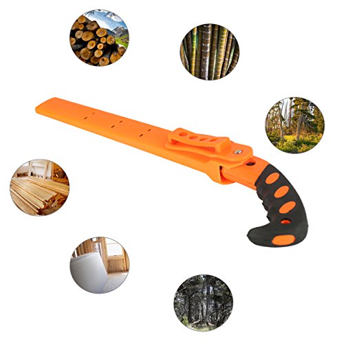 Pruning Saw with Sheath, VECOO Heavy Duty Gardening Saw 15.7 Inch Curved Blade Hand Saw Comfort Handle with Saw Blade Enclosure - Perfect for Trimming Trees,Plants,Shrubs,and More - Yellow Handle
