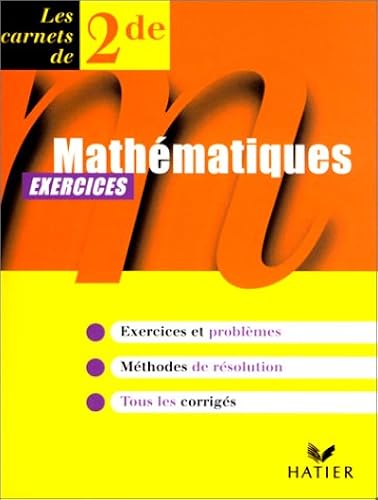 Download Mathématiques, seconde, carnet d'exercices PDF