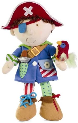 Amazon Com Dress Up Pirate Learn To Dress Soft Doll By Manhattan Toy Toys Games