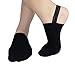 Halfsox-the Original Classic Sling-back No Show Half Socks (Small, Black) (One Pair) (Black, Small/Medium)