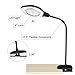 2-4X Magnifying Lamp with LED Light, 5 Year Warranty 3 Brightness Settings, Adjustable Goose Neck, Weighted Bottom for Stability. Perfect for Reading, Crafts,Work