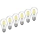 Dimmable Edison LED Bulb, Soft Warm White 2700K, Kohree 6W Vintage LED Filament Light Bulb, 60W Incandescent Equivalent, A19 E26 Medium Base Lamp for Restaurant,Home,Reading Room, 6-Pack(NOT Daylight)