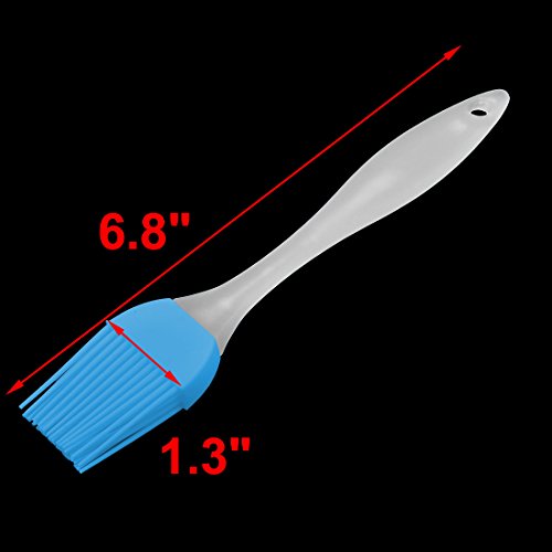 uxcell Plastic Handle Home Bakery Basting Grilling Tool Oil Condiment Pastry Brush 2pcs Blue