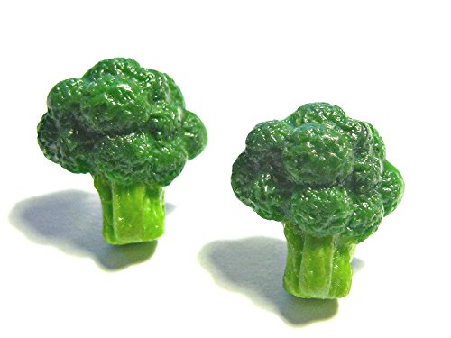 Broccoli Stud Earrings - Tiny Food Jewelry
