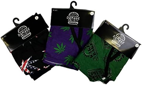 Pot Leaf Wake and Bake Boxer 3 Pack Mix X-Large