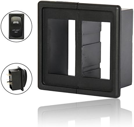 Offroad Town Rocker Switch 2 Pack Panel Switch Holder Housing Kit - Fireproof ABS Black Plastic (PACK OF 2)