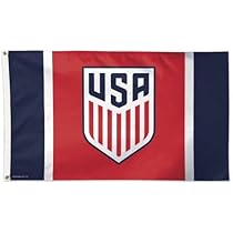 Amazon Com Wincraft Soccer Us Soccer National Team Deluxe Flag 3 X 5 Sports Outdoors