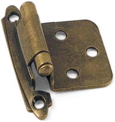 Laurey28705 No Offset Hinge-Antique Brass Semi Concealed Cabinet
