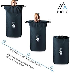 Schnorchelmasken 41AXAC1BDKL. SS300 𝐖𝐀𝐒𝐒𝐄𝐑𝐅𝐄𝐒𝐓𝐄𝐑 𝐑𝐈𝐏𝐒𝐓𝐎𝐏 𝐍𝐘𝐋𝐎𝐍 - Perfekt geeignet für den Transport von Kleidern, Schuhen, Deiner Kamera, Handy und Elektronik – der MNT10 DryBag schützt deine Sachen zuverlässig vor Regengüssen, Spritzwasser oder wenn sie bei der Bootstour mal kurz ins Wasser fallen! (ACHTUNG: NICHT zum Schwimmen/Tauchen geeignet).
𝐅Ü𝐑 𝐃𝐄𝐈𝐍𝐄 𝐑𝐄𝐈𝐒𝐄𝐍 𝐔𝐍𝐃 𝐎𝐔𝐓𝐃𝐎𝐎𝐑 𝐀𝐁𝐄𝐍𝐓𝐄𝐔𝐄𝐑 - Ein wasserdichter Beutel muss ganz schön viel aushalten. Mit unserem leichten MNT10 Drybag kannst Du das Unterwegssein unbeschwert genießen. Ob Camping, Bootstour, Weltreise oder Fahrrad-Trip – der wasserdichte Pack Sack macht einfach alles mit.
𝐏𝐋𝐀𝐓𝐙 𝐒𝐏𝐀𝐑𝐄𝐍 𝐃𝐀𝐍𝐊 𝐊𝐎𝐌𝐏𝐑𝐄𝐒𝐒𝐈𝐎𝐍 - Die dünne, wasserfeste Tasche lässt sich zur Entlüftung zusammenpressen und schafft so wertvollen Raum in Rucksack, Koffer oder Reisetasche. Wähle zwischen 5, 10 oder 15 Liter Volumen, um immer genug Platz in deinem wasserdichten Seesack zu haben.