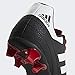 adidas Unisex-Kid's Goletto VI Firm Ground Football Shoe, Black/White/Scarlet, 4.5 M US Big Kid