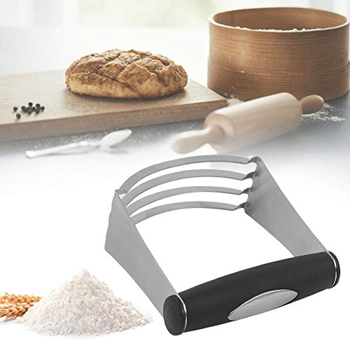 Liineparalle Stainless Steel Dough Blender Pastry Cutter Butter Flour Blender Oil Mixer with Non-Slip Handle Kitchen Baking Tools (Overmold Handle)