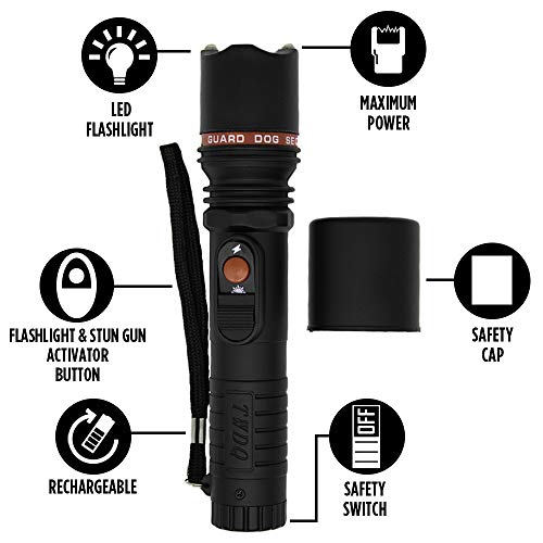 Guard Dog Security Inferno Compact Stun Gun Flashlight, Maximum Voltage