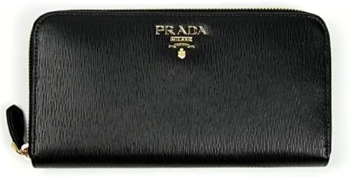 Amazon.com: Prada Women's Black Nylon Long Wallet with Card Slots
