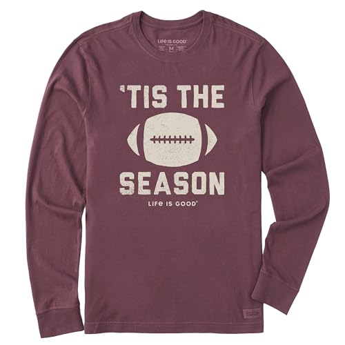 Life is Good Men's Crusher Tee, Long Sleeve Cotton Graphic T-Shirts, Tis The Fo…