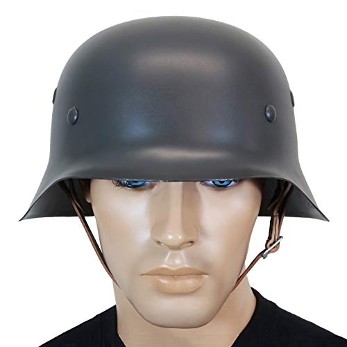 Reproduction WW2 German Army M42 Steel Helmet With Leather Liner & Chin