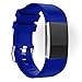 For Fitbit Charge 2 Bands, FreshZone Accessories Replacement Silicone Watch Band Wristband for Fitbit Charge 2 (No Tracker) (Blue 1)