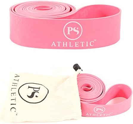 PS Athletic Pilates Workout Flexibility Resistance Circle Band for Stretching, Theraband, for Physical Therapy, Fitness, Gymnastics, Dance and Cross Fit Pull Up Assist (Pink)