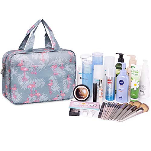 Large Hanging Toiletry Bag Travel Makeup Bag Cosmetic Organizer for Women and Girls (Flamingo) 7 Large Hanging Toiletry Bag Travel Makeup Bag Cosmetic Organizer for Women and Girls (Flamingo)