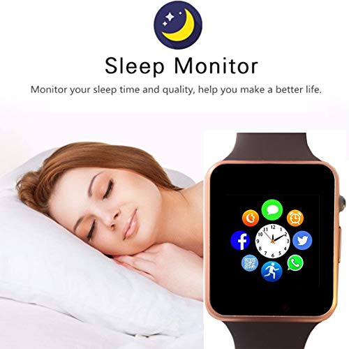 Smart Watch Phone, Smartwatch with Camera Pedometer Call Text SNS Sync SIM Card Slot TF Card Music Player Alarm Compatible with Android and iPhone (Partial Functions) for Men Women Teens Kids - Thumbnail 6