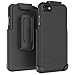 Encased iPhone SE Belt Clip Case (2020/2022) Thin Armor Grip Cover with Holster (Matte Black)