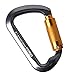 Lock Climbing Carabiner Clip, AYAMAYA Twist Auto Lock Heavy Duty Aluminium D-Ring Hook (Up to 30KN) for Climbing Rappelling Rocking Camping Hiking Hammock
