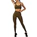 WODOWEI Women 2 Piece Outfits Leggings+Sports Bra Yoga Set Long Pants Tracksuits