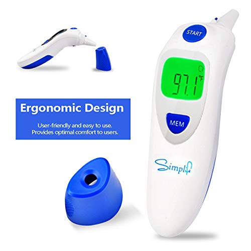 Baby Forehead Thermometer with Ear Function, Digital Medical Infrared Body Temporal Thermometer for Fever, for Kids, Children, Adults, Infants, Toddlers, FDA and CE Approved