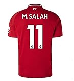 Liverpool Home Jersey #11 M Salah 2018-2019 Mens Soccer Jersey Red(S-XXL)