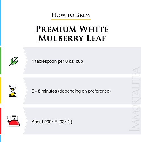 White Mulberry Tea - Loose Leaf - Blood Sugar Balance Herbal Tea - Pure Morus Alba - Caffeine-Free - 8 Ounce