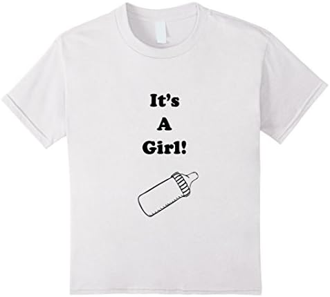 Kids It's a Girl Pregnancy Announcement t shirt - maternity tee 6 White