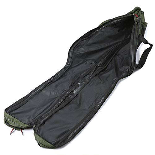 LULUVicky Angelrutentasche mit 3 Schichten, tragbar, zusammenklappbar, Angelrolle, Aufbewahrungstasche für Angelzubehör – Bild 5