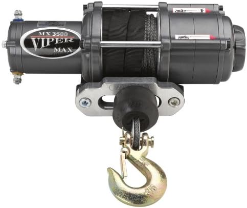 Viper Max 3500LB ATV Winch &amp; Custom Mount for Honda Pioneer 700 with BLACK AmSteel®-Blue Synthetic Rope (Lifetime Warranty)