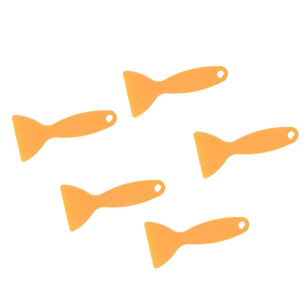 Toyvian Glue Spreaders DIY Scraper Mini Sticks Smear Applicator Handmade Practical Home Handwork Paper Leather Craft Tool (Yellow) 5pcs