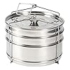 3-Laags Stapelbare Stoominzetpannen met Strop – Pot in Pot Koken, Bakken, Lasagne Pannen, Accessoires voor…