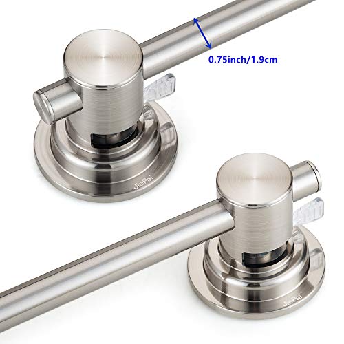 JiePai 24 inch Suction Cup Towel Bar Brushed Nickel,Bath Shower Towel