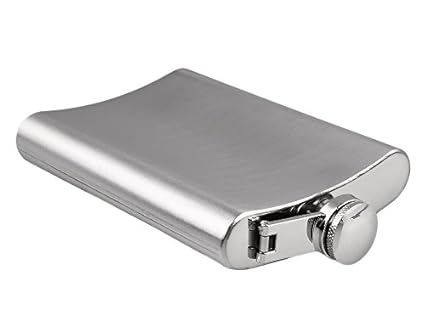 MENZY Alcoholic Beverage Holder Pocket Liquor Bottle (Silver)