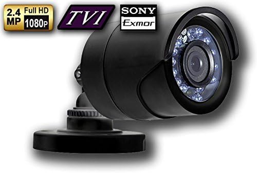 WattWire® B-HKHDR1-FG 1080P HD TVI 3.6mm Fixed Lens Bullet Security Camera, Night Vision Range Up to 60'. SONY Exmor 2.4 Mega Pixel Image Sensor. Hikvision HD Turbo Compatible, Dual Output (TVI / 960h Analog). Weatherproof, Black