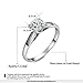 Yoursfs Solitaire Promise Rings for Her 18K White Gold Plated Fashion Crystal Jewelry