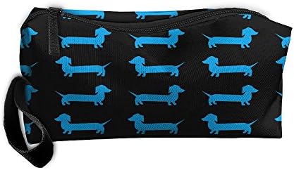 Cute Dachshunds Colorfu Multi-functional Cosmetic Makeup Bag Zipper Closure Bags Toiletries Organizer Bag