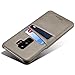 Samsung Galaxy S9 Plus Ultra Slim PU Leather Wallet Phone Case with 2 Cards Slots Phone Cover Credit Card Holder for Men / Women, 6.2 inches Gray