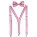 habibee Solid Color Mens Suspender Y Shape with Strong Clips Adjustable Braces
