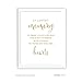 Andaz Press Wedding Party Signs, Gold Glitter Print, 8.5x11-inch, In Loving Memory of Those Who Could Not Celebrate With Us Today Memorial Sign, 1-Pack, Not Real Glitter