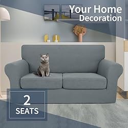 JIVINER Newest 3 Pieces Stretch Couch Covers for 2
