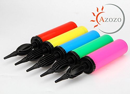 Hand Held Air Inflator AZozo - Double Action Balloon Air Pump (Red)