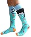 Compression Socks Women & Men 20-30mmhg by Wave (Cat & Fishes, L/XL)