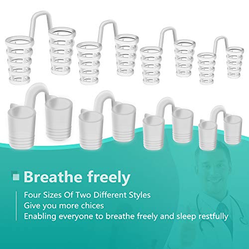 Snoring Solution-Anti Snoring Devices for Peace and Mind ! Medical Grade Nasal DilatorsI -Instanly Started Up to 50% Airflow-8 Pack Nose Vents Sleep Aid kit,Crystal - Thumbnail 2